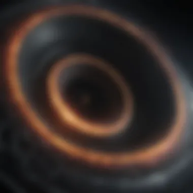 The Mysteries of Black Holes An artistic representation of a black hole and its effects on surrounding space.