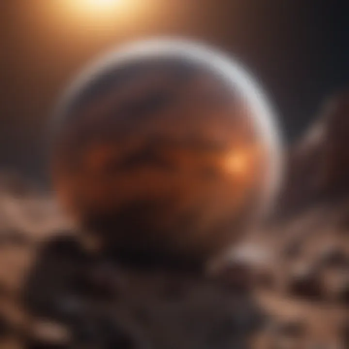 An artist's rendition of a newly discovered exoplanet in a habitable zone