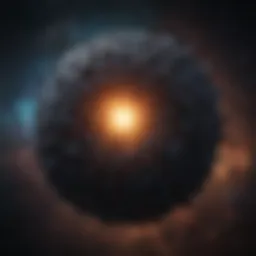 Illustration of dark matter distribution in the universe