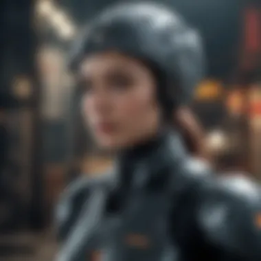 AI-Enhanced Character Interactions A dynamic gaming interface showcasing AI-driven character movements