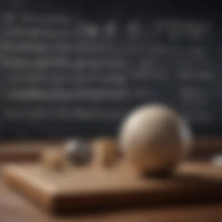 A chalkboard filled with complex equations and solutions