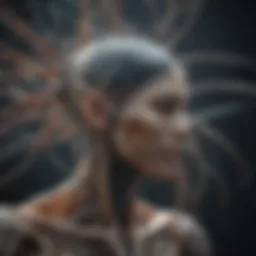 Visualization of neural network architecture inspired by biological systems