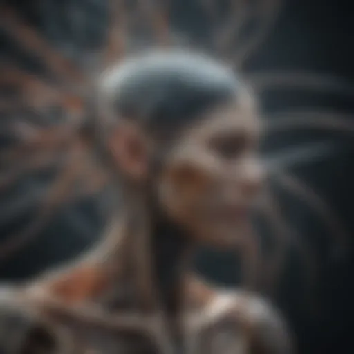 Visualization of neural network architecture inspired by biological systems