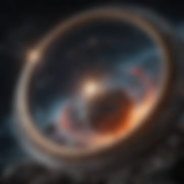 A conceptual depiction of the universe's expansion and evolution