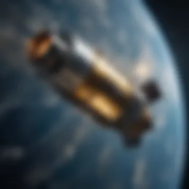 The New Space Telescope in Earth's Orbit Artist's concept of the new telescope in orbit around Earth