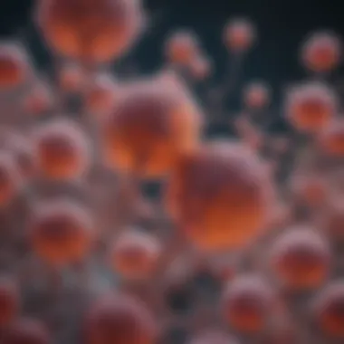 Insight into Cancer Cell Structures A visual representation of cancer cells under a microscope