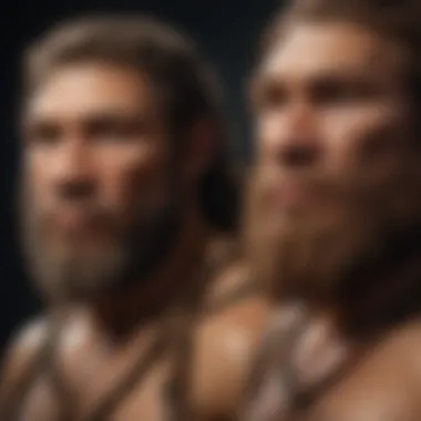Evolutionary Lineage of Neanderthals A detailed diagram illustrating the evolutionary lineage of Neanderthals