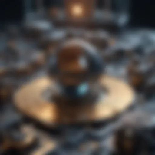 An abstract representation of quantum computing concepts