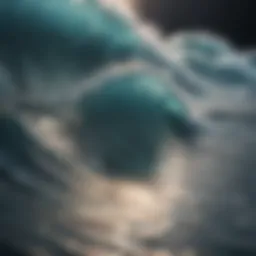 Abstract visualization of quantum vibrations in a wave-like pattern