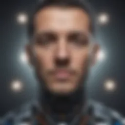 Conceptual illustration of self-aware artificial intelligence