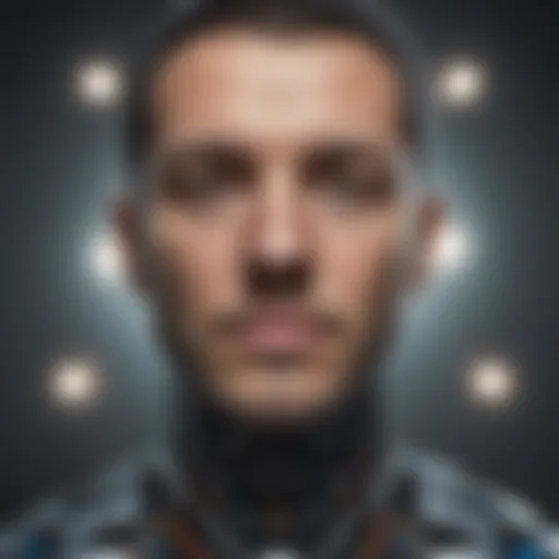 Conceptual illustration of self-aware artificial intelligence