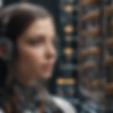Advancements in Technology: The AI and Quantum Computing Synergy Artistic depiction of technological advancements through AI and quantum synergy