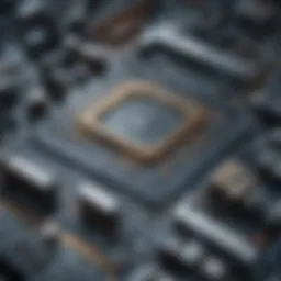 A close-up of a quantum computer's intricate circuitry