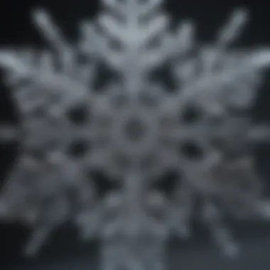 Intricate snowflake showcasing unique crystalline structure