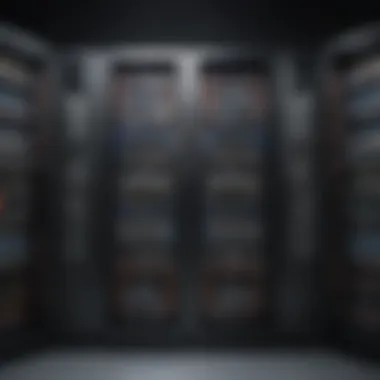 The Pinnacle of Technology: Modern Supercomputers A modern supercomputer with advanced architecture on display.