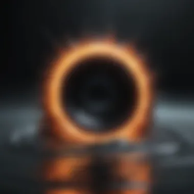 The Evaporation of a Black Hole Conceptual image of the evaporation process of a black hole