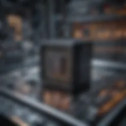 A close-up of a high-performance computer processing complex data for scientific research