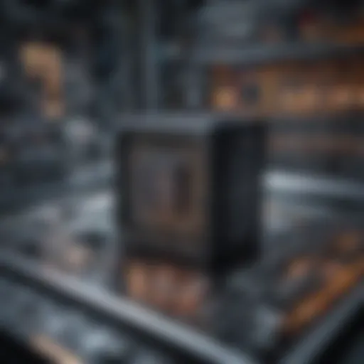 A close-up of a high-performance computer processing complex data for scientific research