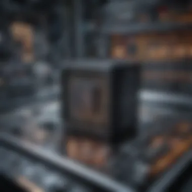 High-Performance Computing in Scientific Research A close-up of a high-performance computer processing complex data for scientific research