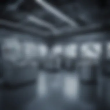 Futuristic Laboratory with AI Integration A futuristic laboratory showcasing the integration of AI technologies with scientific research.