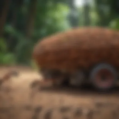 Cooperative Food Transport Among Ants Ants working together to transport food back to their nest.
