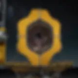 A detailed view of the James Webb Space Telescope's primary mirror