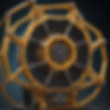 A detailed view of the James Webb Space Telescope's intricate design