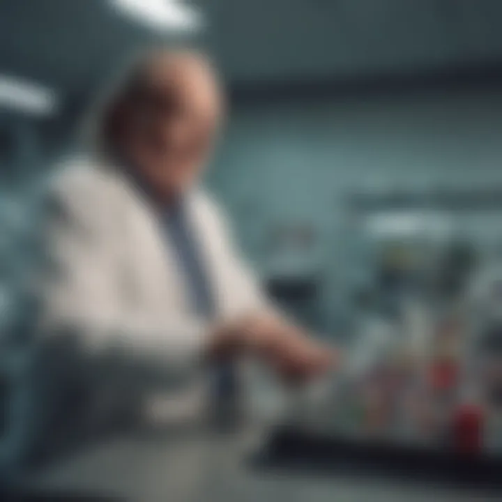 Jim Allison in a laboratory setting, focused on cancer research