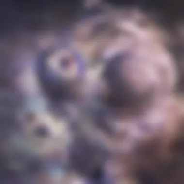 Subconscious Expressions in Dreams Abstract visualization of subconscious thoughts emerging