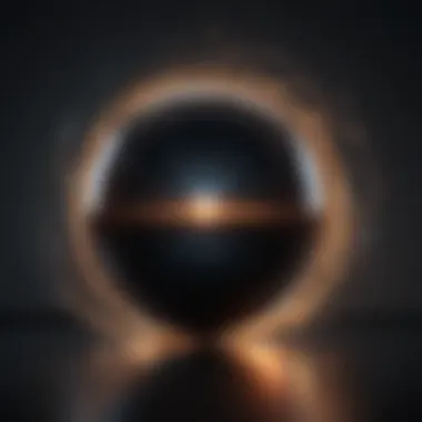 Visual representation of light bending around a massive object