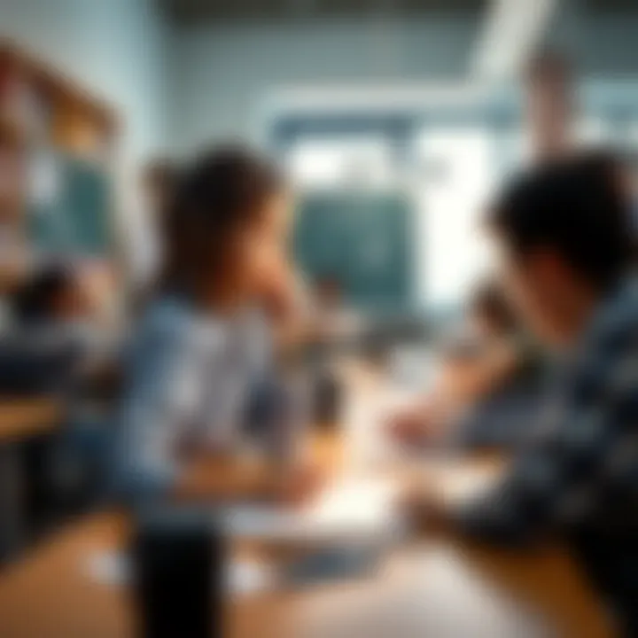 Classroom fostering critical thinking skills