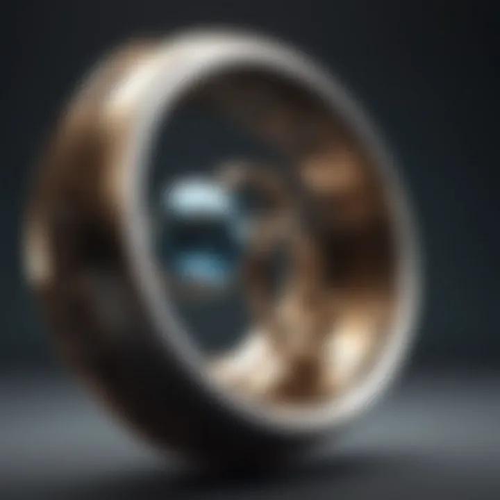 A conceptual image showcasing contemporary applications of ring and sphere geometry in various scientific fields.