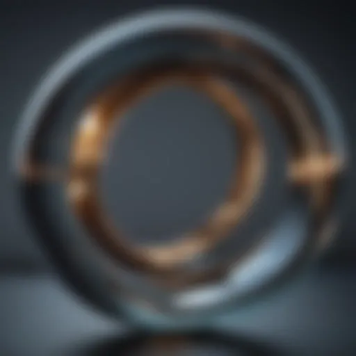 A visual representation of a ring transitioning into a sphere, illustrating the geometric transformation.