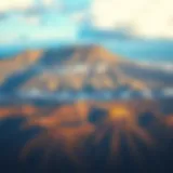 Aerial view of the Tonga volcano showcasing its majestic landscape.