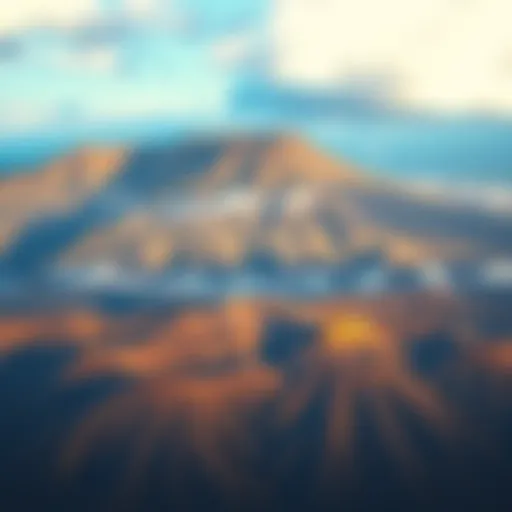 Aerial view of the Tonga volcano showcasing its majestic landscape.