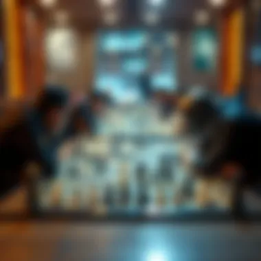 Illustration depicting AlphaGo's match against a top Go player