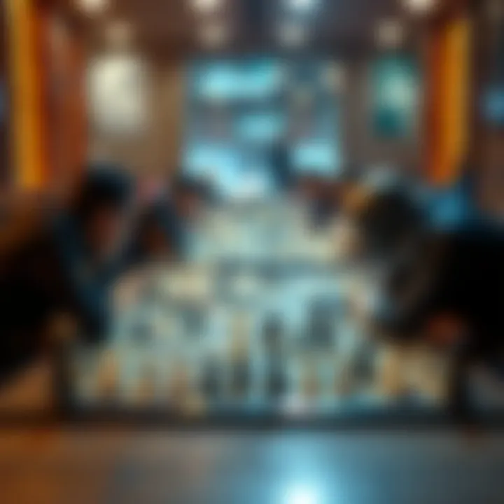 Illustration depicting AlphaGo's match against a top Go player