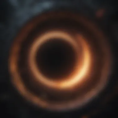 Visualization of the event horizon surrounding a black hole