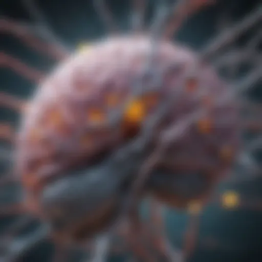 Illustration of neurotransmitter pathways in the brain