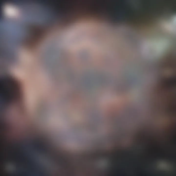 Illustration of dark matter distribution in the universe