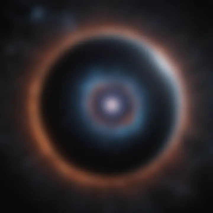 Artistic depiction of dark matter's impact on galaxy formation