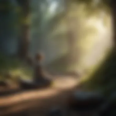 Mindfulness and Emotional Resilience A calming scene depicting mindfulness practices, such as meditation.