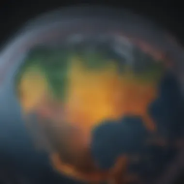 Cosmic microwave background radiation map highlighting temperature fluctuations