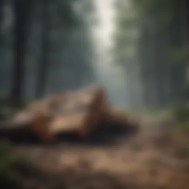 Deforestation: A Catalyst for Global Warming Visual representation of deforestation effects
