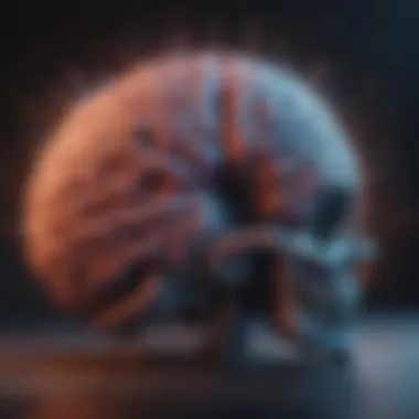 Illuminated Brain Activity During Dreams A brain illuminated with vivid colors representing dream activity