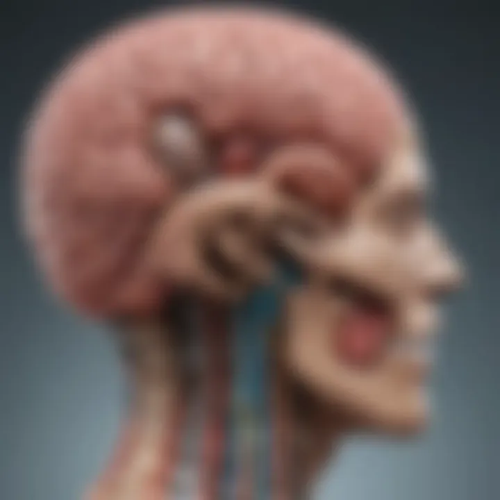 Anatomical diagram showcasing the different regions of the brain