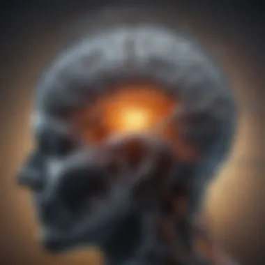 Neural Dynamics of Depression Abstract representation of the brain highlighting various regions affected by depression.