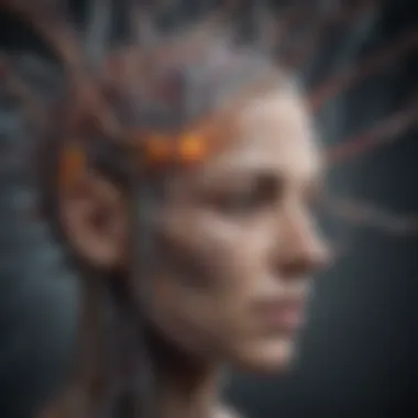 Neural Pathways and Depression Illustration of neural pathways affected by depression
