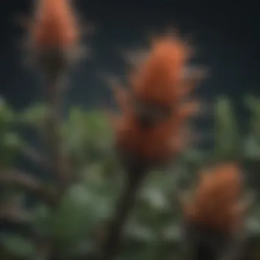 Evolutionary Adaptations of Thorned Plants Illustration depicting the evolutionary significance of thorns