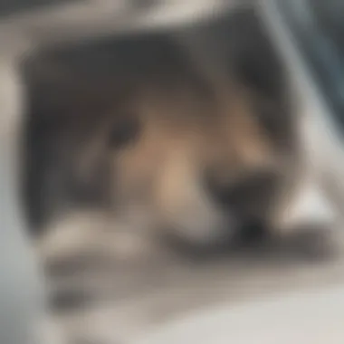 A close-up of a dog's snout showcasing distinct breed features.